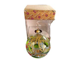 Dillard's Trimmings 2006 Handcrafted Ornament Made In Italy Merry Christmas NEW